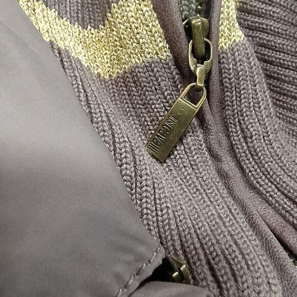 Just Cavalli Womens Puffer Coat S With Fox Fur Hood Taupe Color Down-Filled - Picture 12 of 13